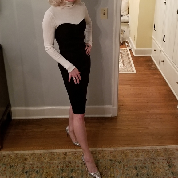 Theory Color block Knit Sheath Dress - Picture 2 of 7